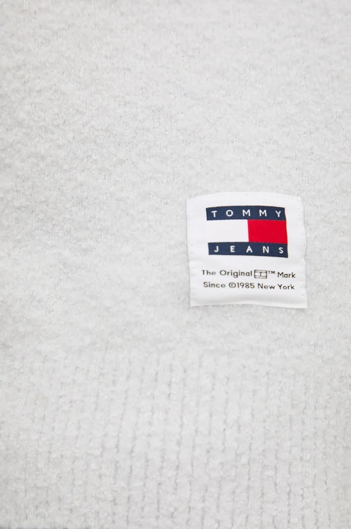 Svetr z vlněné směsi Tommy Jeans DM0DM19439 šedá