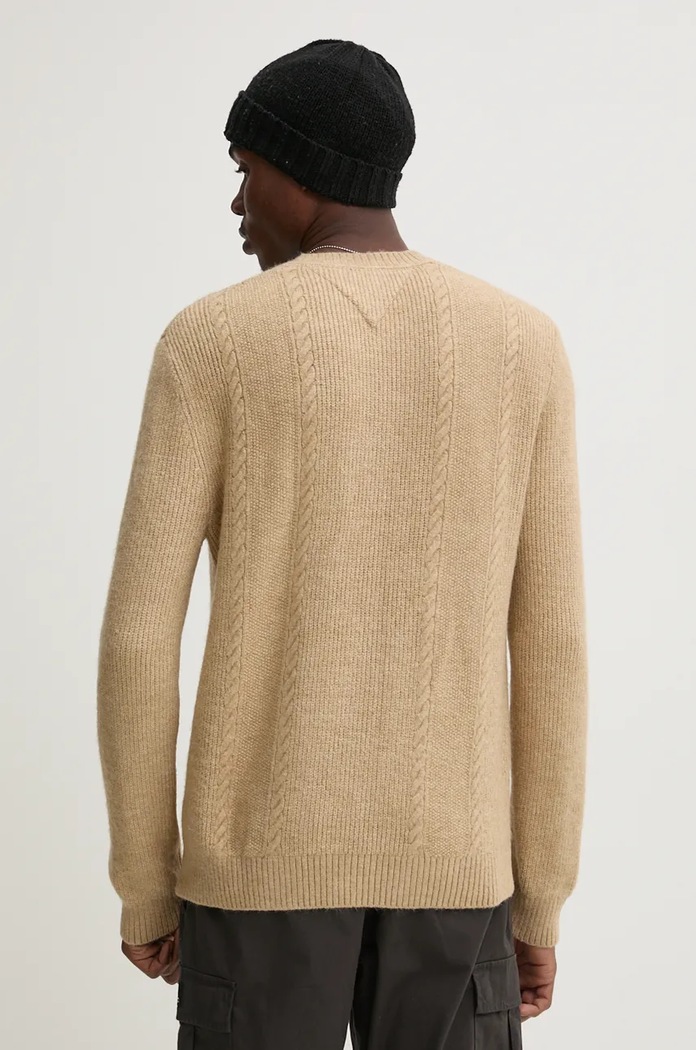 Odzież Tommy Jeans sweter DM0DM19440 brązowy