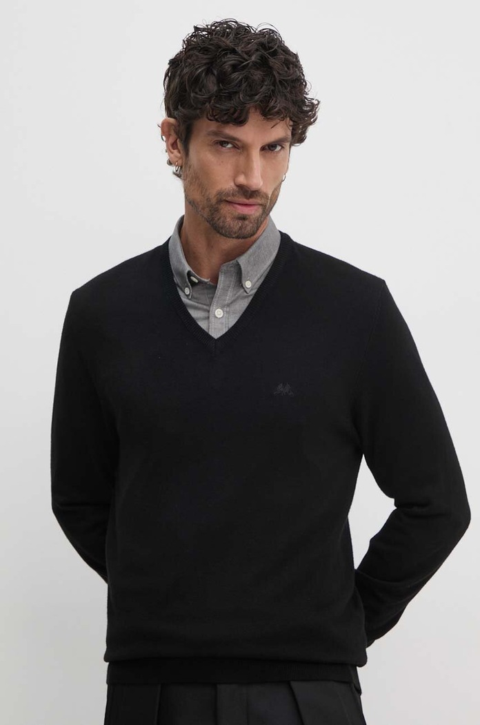 Svetr Lindbergh V výstřih černá 30.800140.BLACK