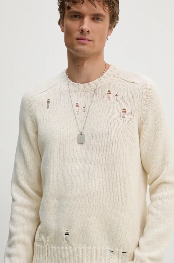 ZADIG&VOLTAIRE sweter wełniany beżowy KMSW00698