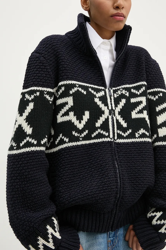 Vlněný svetr ZADIG&VOLTAIRE KMCA00225 námořnická modř