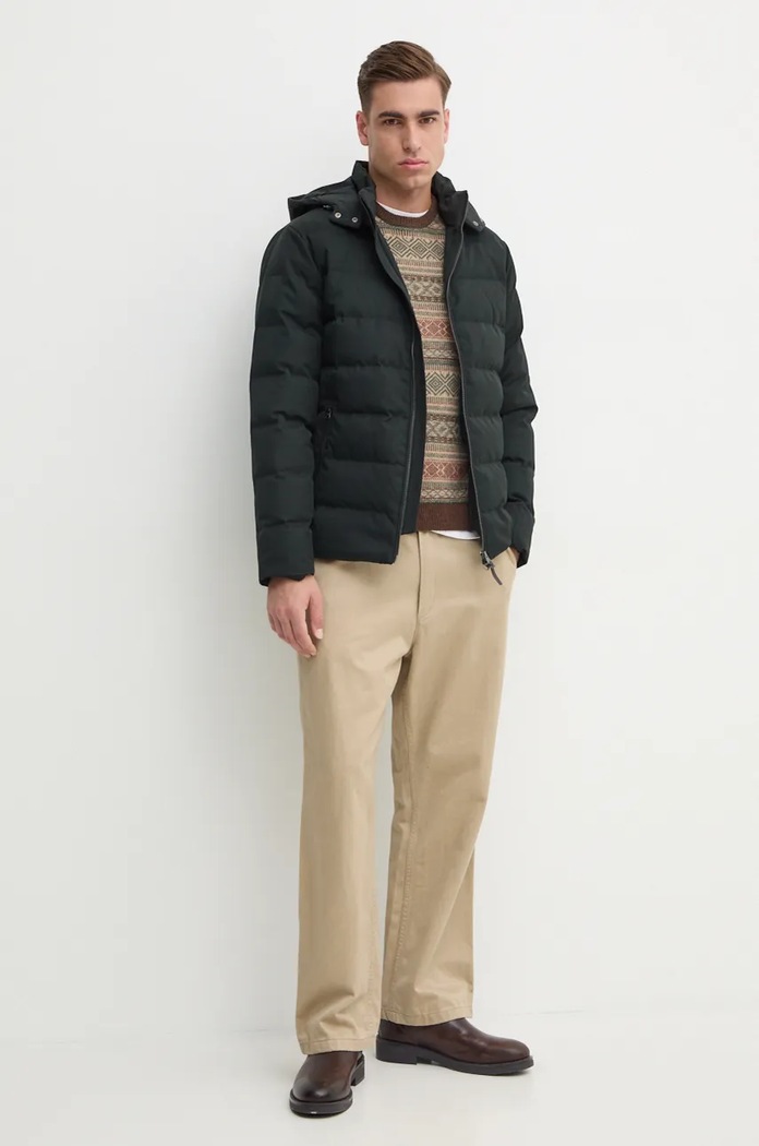 Μάλλινο πουλόβερ Hackett London HM703221 μπεζ AW24