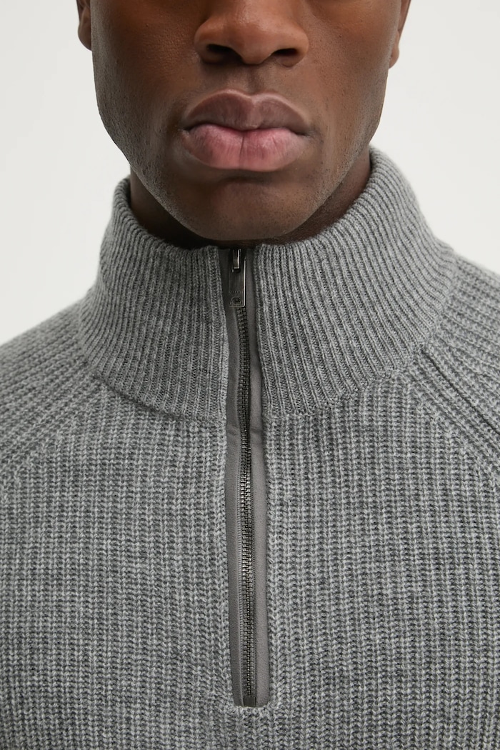 Vuneni pulover Hackett London HM703243 siva