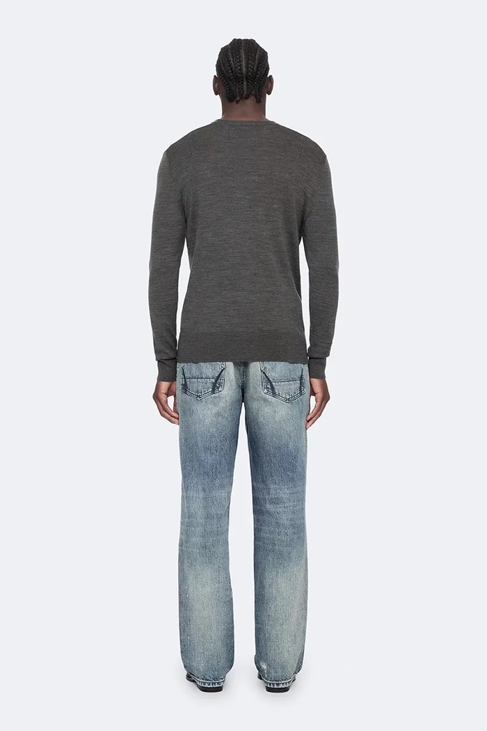Odzież AllSaints Sweter męski z wełny merino M002KZ szary