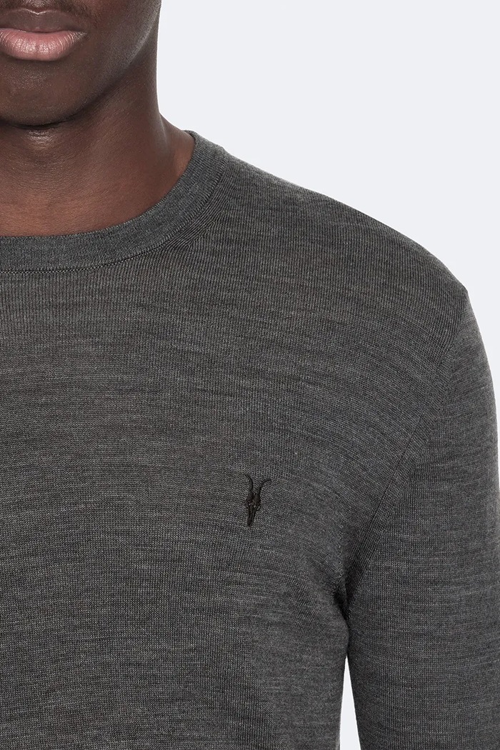 Sweter męski z wełny merino AllSaints szary M002KZ