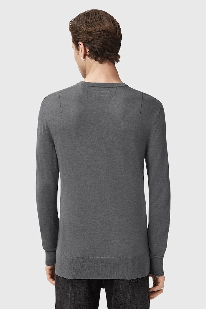 Vuneni pulover AllSaints MODE M002KZ siva
