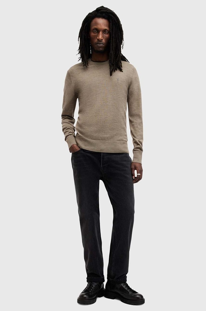 AllSaints sweter wełniany MODE zielony M002KZ