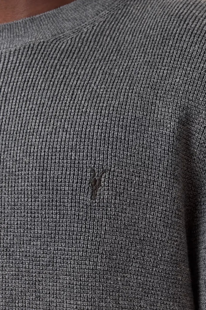 AllSaints sweter męski z dodatkiem wełny M089KB szary