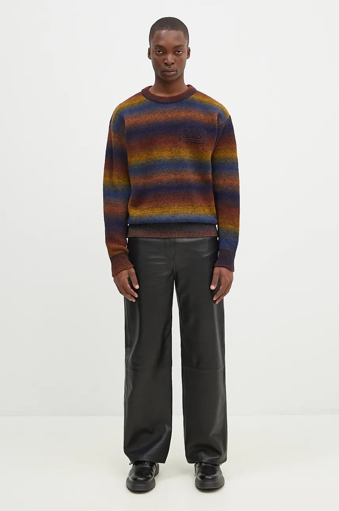 Pulover s dodatkom vune Aries Boucle Space Dye Knit AR2001902 šarena