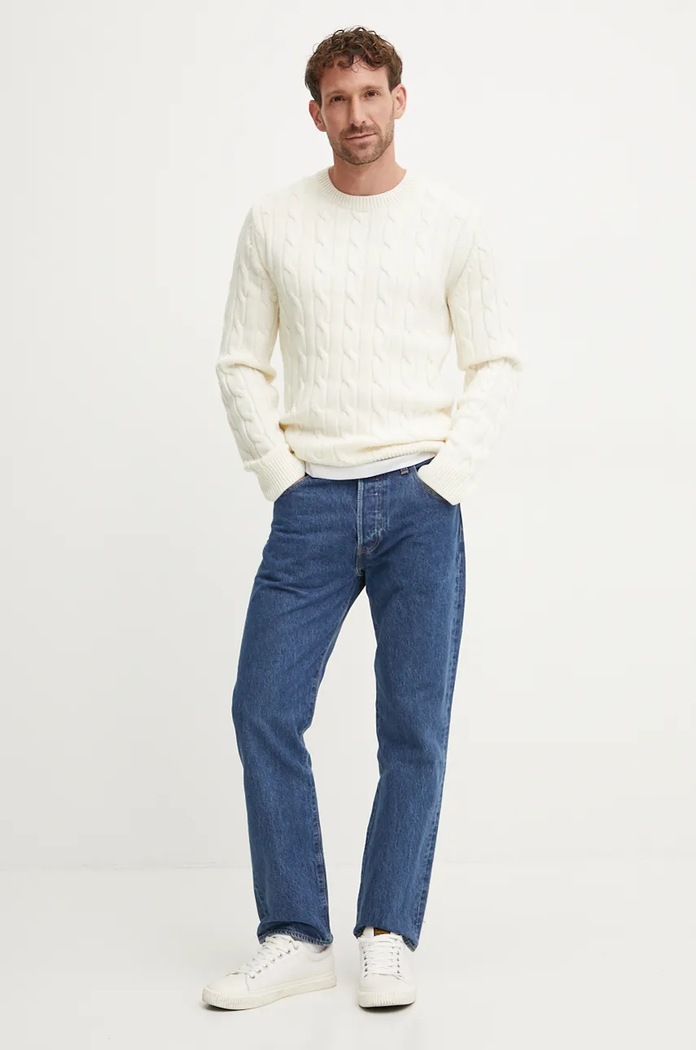 Theory pulover de lana O0981705 bej AW24