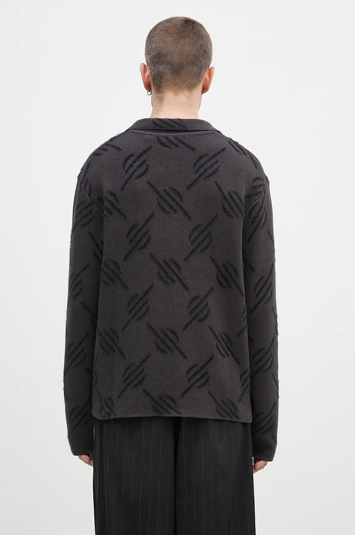 Ruházat Daily Paper kardigán Kirabo Monogram Knit Cardigan 2421031 fekete