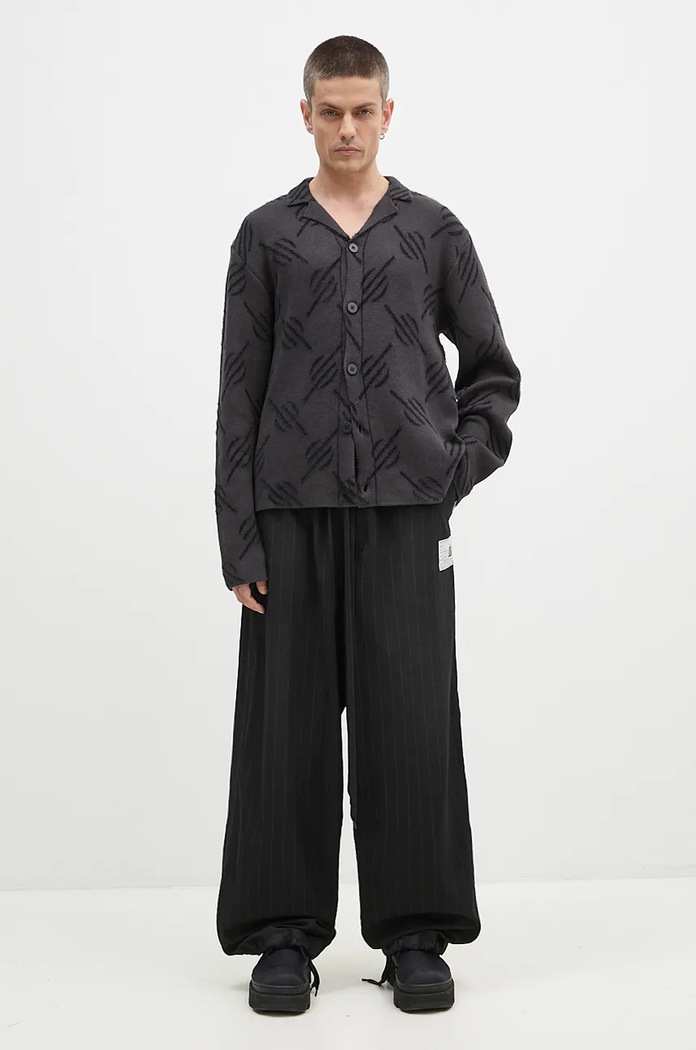 Daily Paper kardigán Kirabo Monogram Knit Cardigan 2421031 fekete