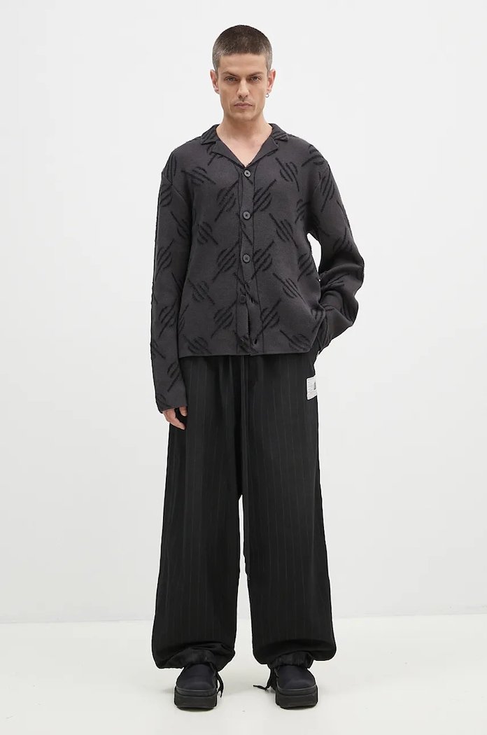 Daily Paper kardigán Kirabo Monogram Knit Cardigan 2421031 fekete