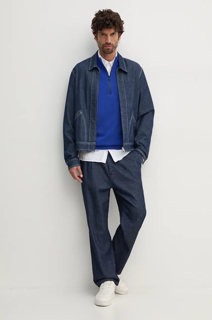 Pamučni pulover Red Bull Racing x Pepe Jeans RM700006 plava AW24