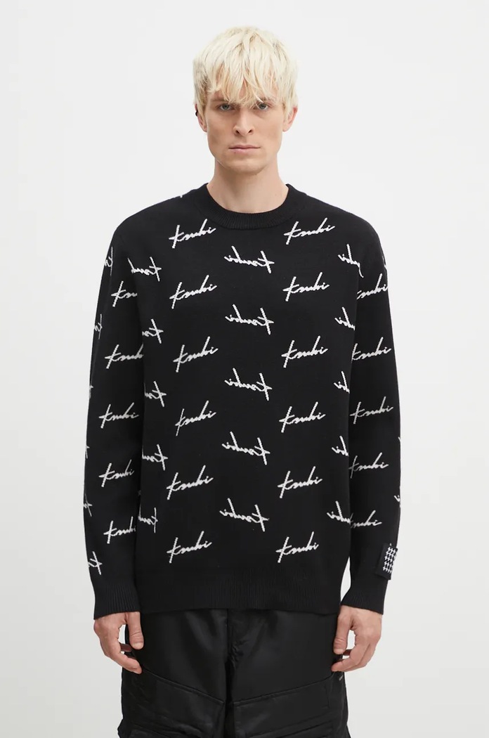 Sveter KSUBI Skript Knit okrúhly čierna MFA24KW003