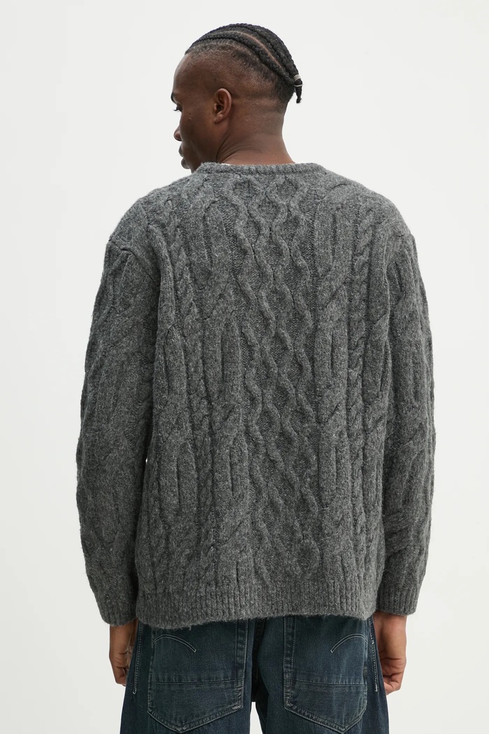 Odzież Levi's sweter z domieszką wełny A0708 szary