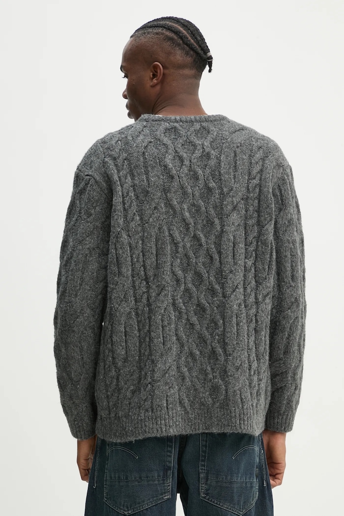 Odzież Levi's sweter z domieszką wełny A0708 szary