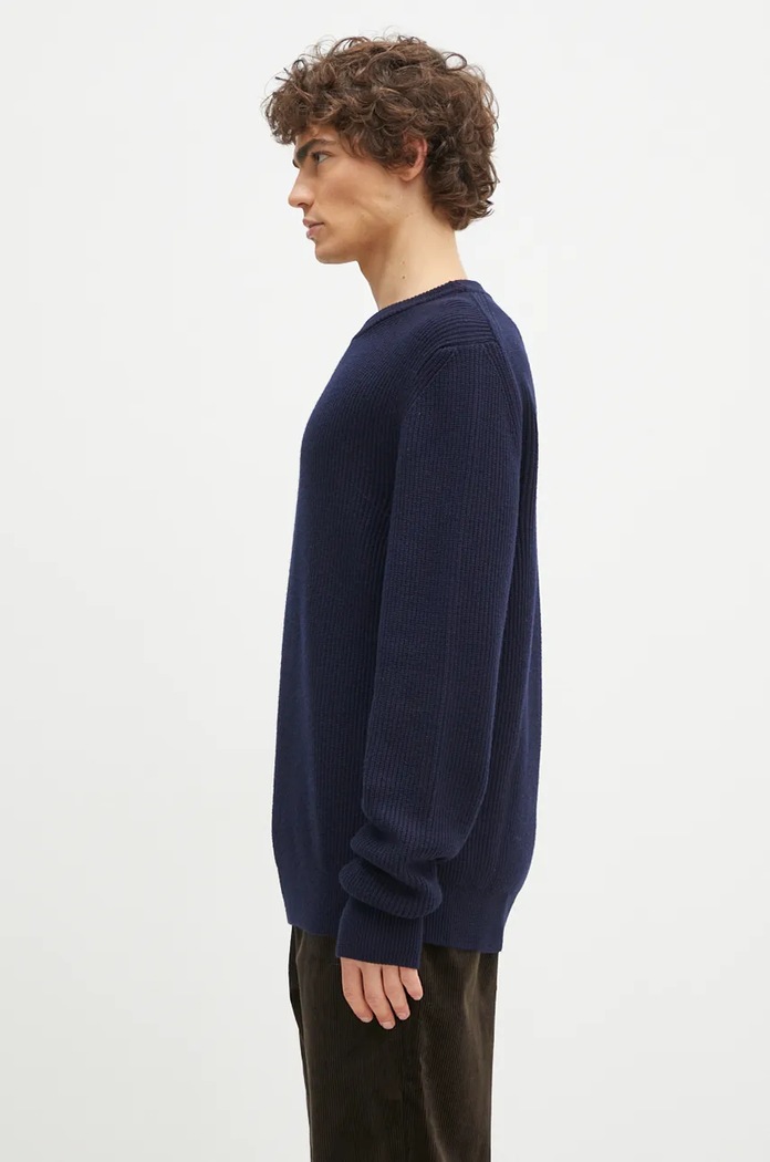 Μάλλινο πουλόβερ Norse Projects Henning Merino Crew N45.0561.7004 σκούρο μπλε AW24