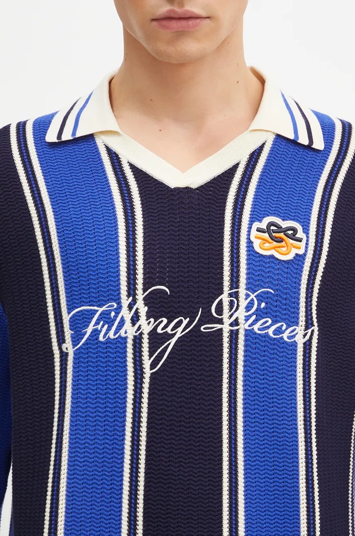 Filling Pieces pulóver Knit Football Jersey sötétkék 91099041925