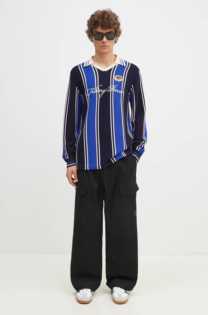 Filling Pieces pulóver Knit Football Jersey 91099041925 sötétkék