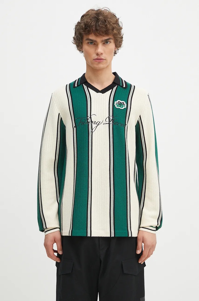 Светр Filling Pieces Knit Football Jersey візерунок зелений 91099041926
