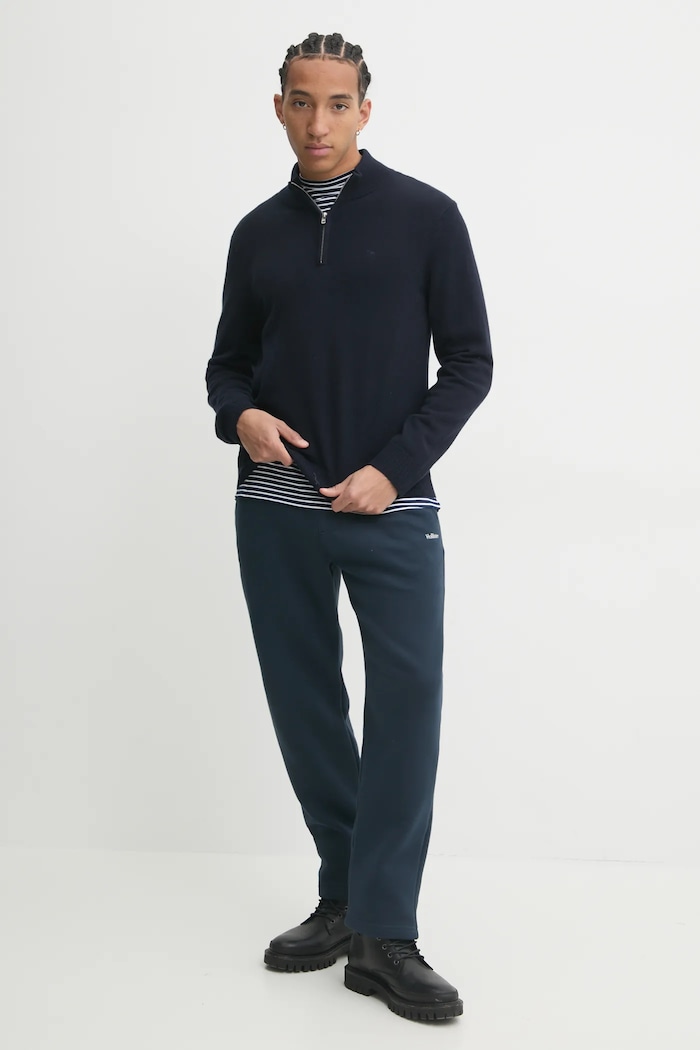 Sveter s prímesou vlny Abercrombie & Fitch KI120.4180.200 tmavomodrá AW24