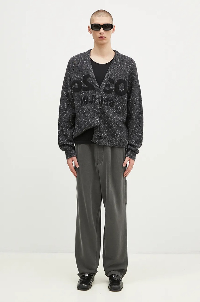 Кардиган з домішкою вовни 032C ''Selfie'' Cardigan F24.URK.1611.400 сірий