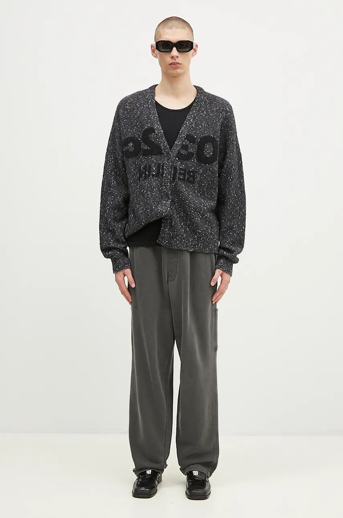 Кардиган з домішкою вовни 032C ''Selfie'' Cardigan F24.URK.1611.400 сірий