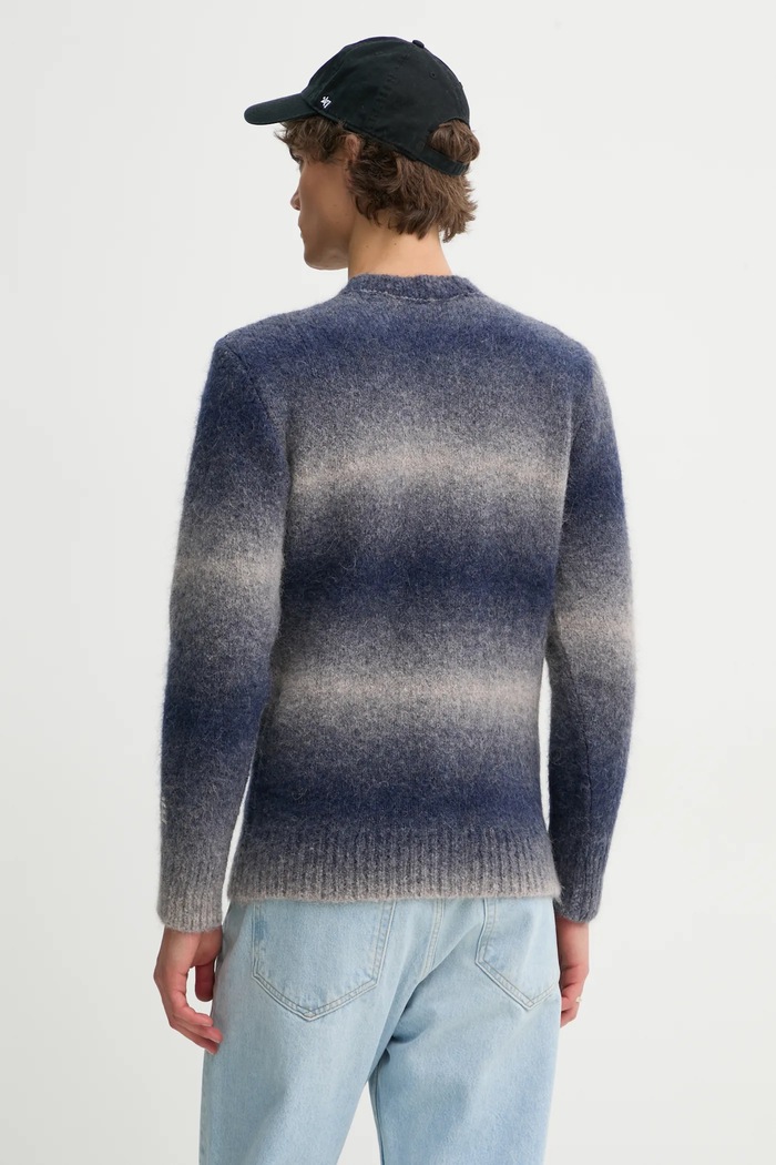 Odzież Études Studio sweter wełniany H24MMKNI603 granatowy