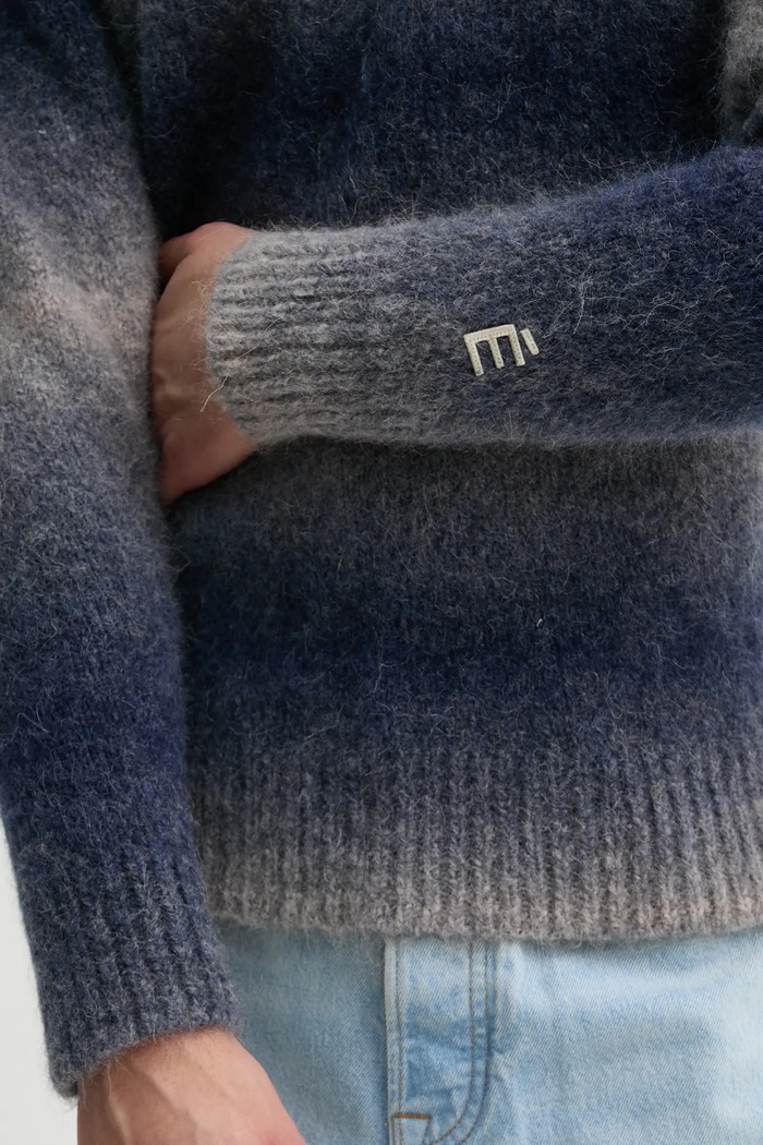 Études Studio sweter wełniany H24MMKNI603 granatowy