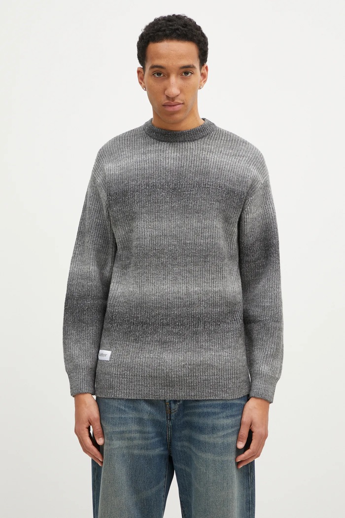 Pulover Butter Goods Beams Knit Sweater s uzorkom siva BG243301