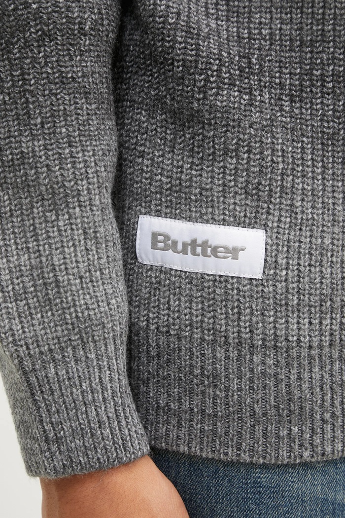 Butter Goods pulover Beams Knit Sweater gri BG243301