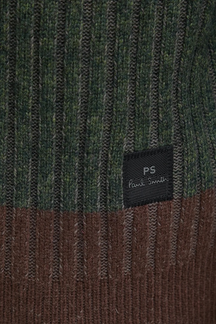 Vlnený sveter PS Paul Smith M2R.314Z.P22301 hnedá