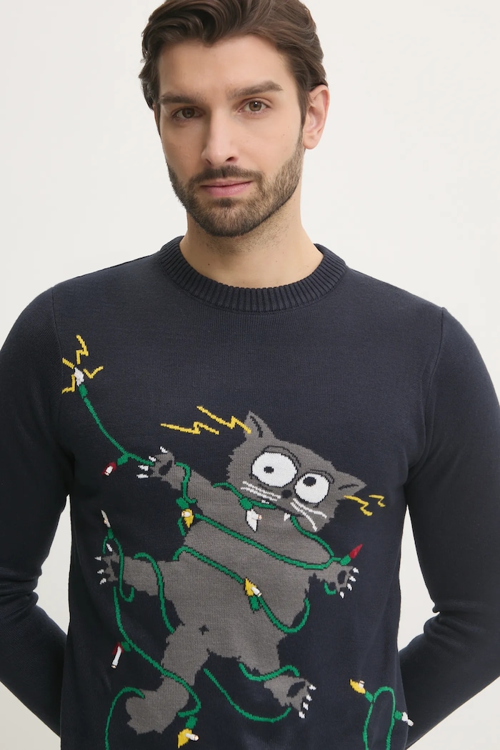 Lindbergh sweter granatowy 30.800242.NAVY