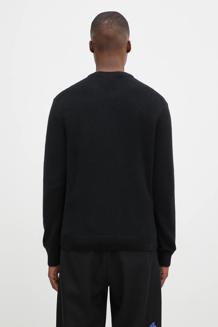 Clothing Maison Kitsuné woolen jumper Bold Fox Head Patch NM00805KT1006 black
