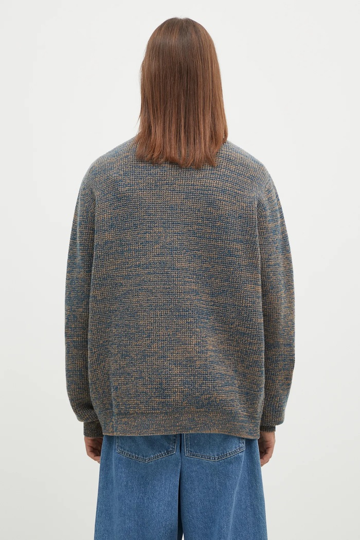 Clothing Maison Kitsuné woolen jumper Maison Kitsune Handwriting LM00814KT1063 blue