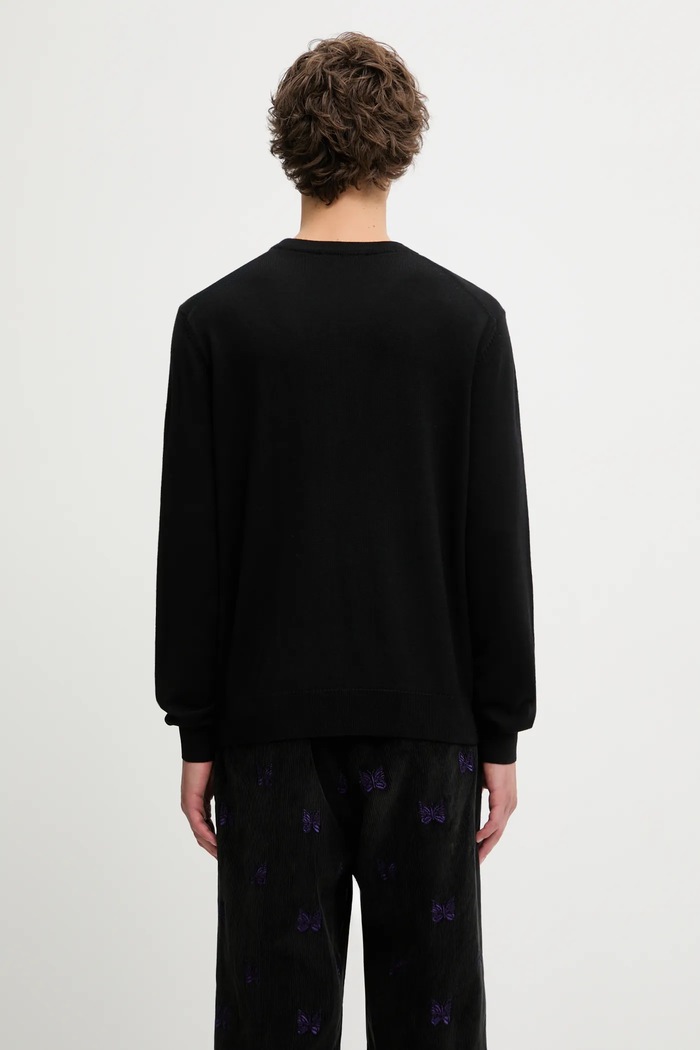 Clothing Maison Kitsuné woolen jumper Bold Fox Head Patch MM00815KT1036 black