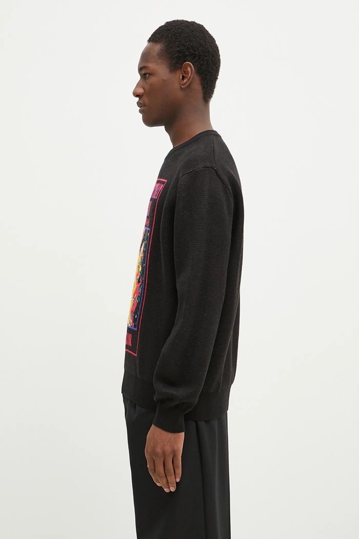 Свитер с примесью шерсти thisisneverthat Basketball Hoop Knit Sweater TN243KKNPK04 чёрный AW24
