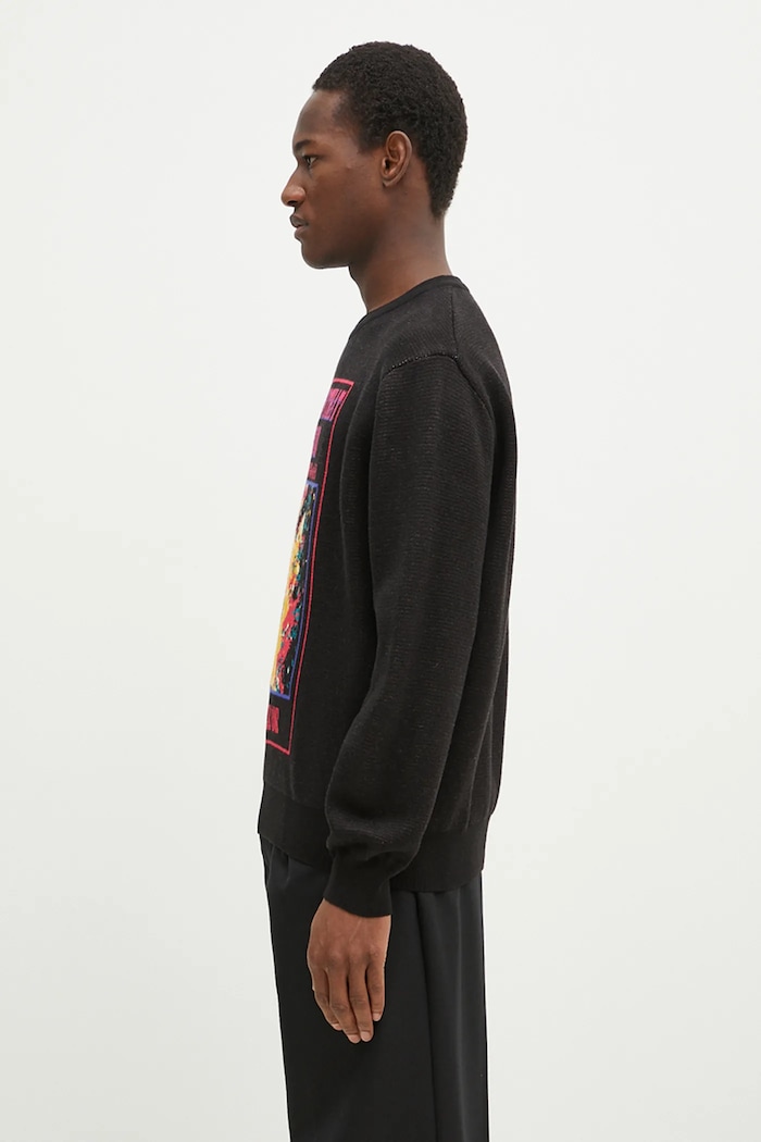 Свитер с примесью шерсти thisisneverthat Basketball Hoop Knit Sweater TN243KKNPK04 чёрный AW24