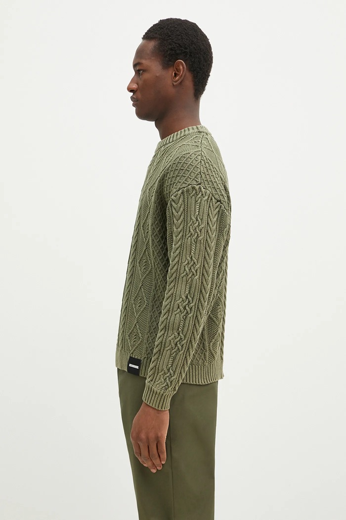 NEIGHBORHOOD cotton jumper 24213NH.KNM01 green AW24