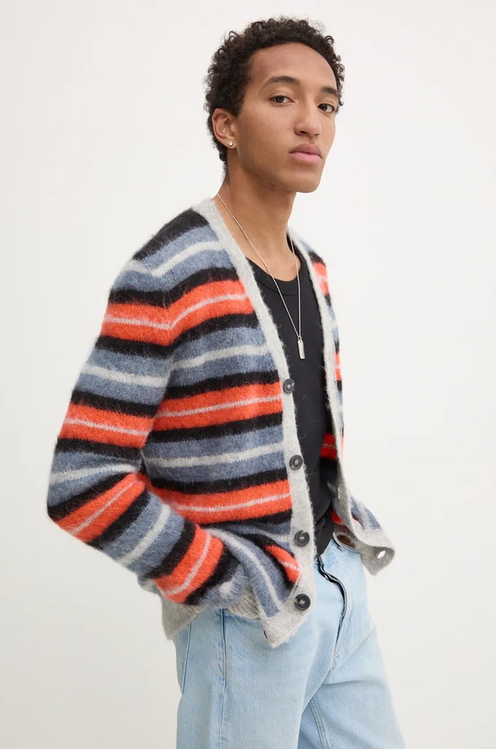 Vlnený kardigán A.P.C. cardigan dave WPABH.M22304 viacfarebná AW24