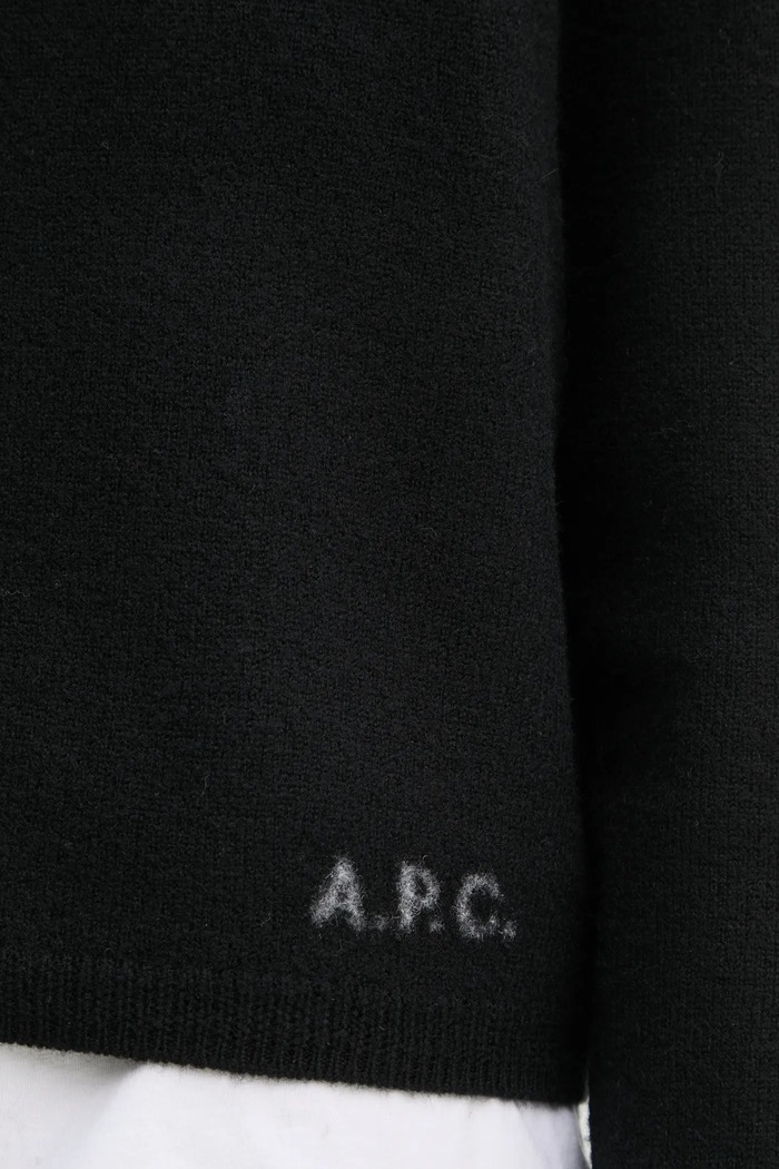 Μάλλινη ζακέτα A.P.C. cardigan mila WVBDK.F22301 μαύρο