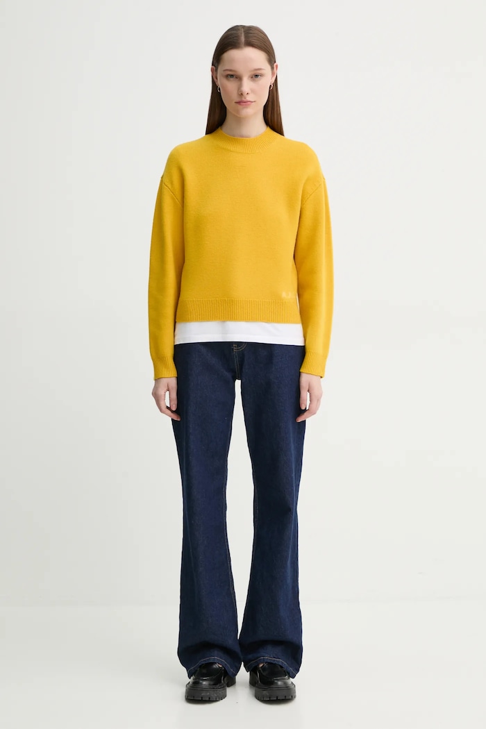 Vuneni pulover A.P.C. pull esther WVBDK.F23373 zlatna AW25