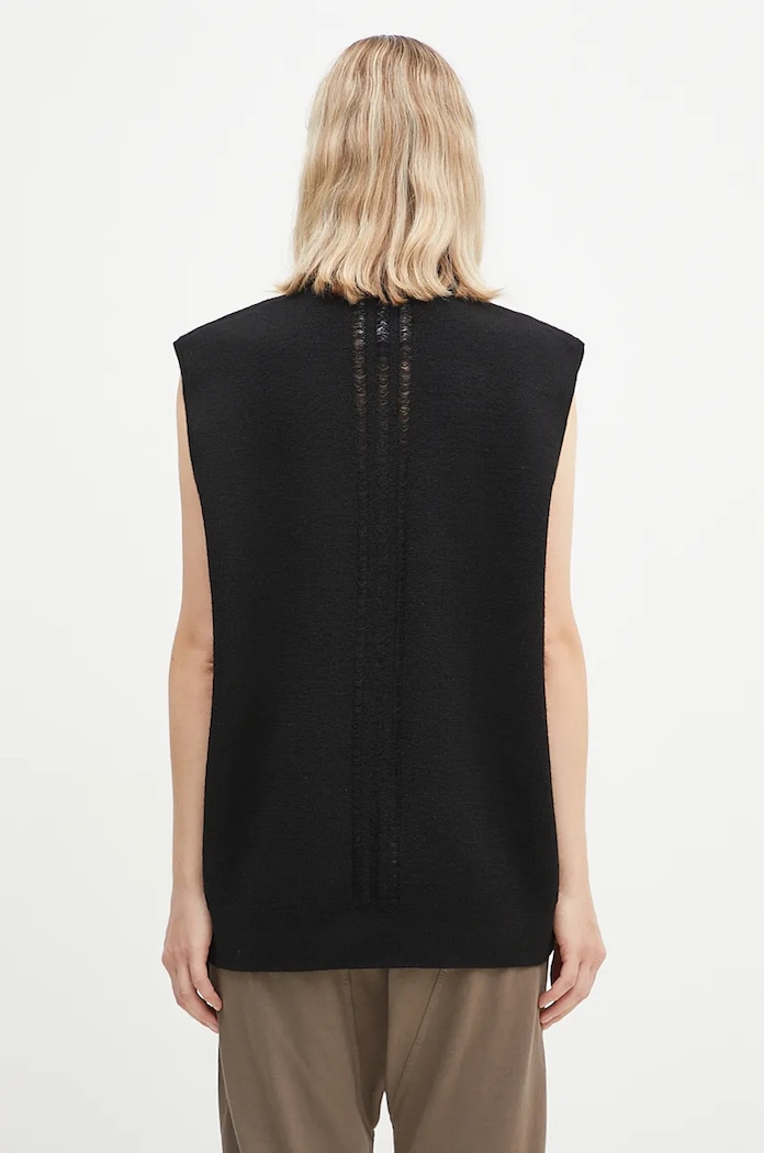 Vlněná vesta Y-3 3-S Knit Vest hladký černá IW7484