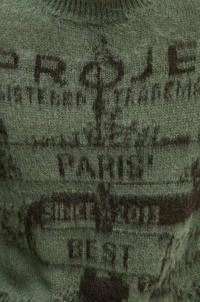 Y/Project mohair blend sweater PARIS' BEST JACQUARD PULLOVER 206SW001