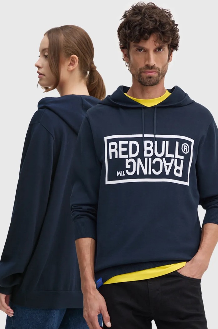 Βαμβακερό πουλόβερ Red Bull Racing x Pepe Jeans βαμβάκι σκούρο μπλε RU700003