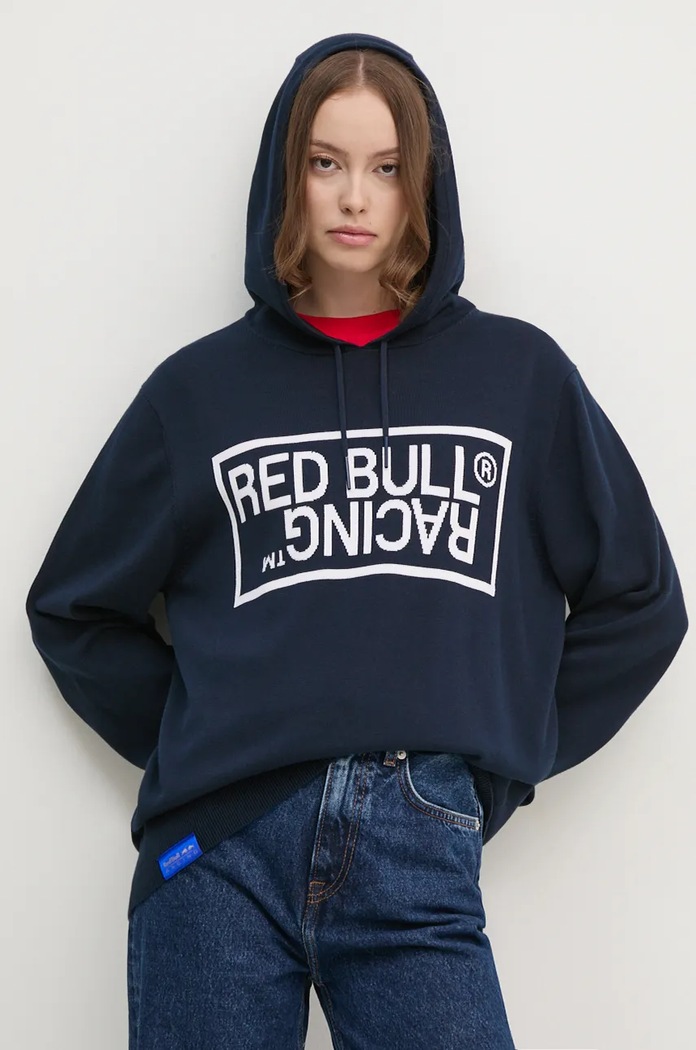 Βαμβακερό πουλόβερ Red Bull Racing x Pepe Jeans RU700003 σκούρο μπλε AW24