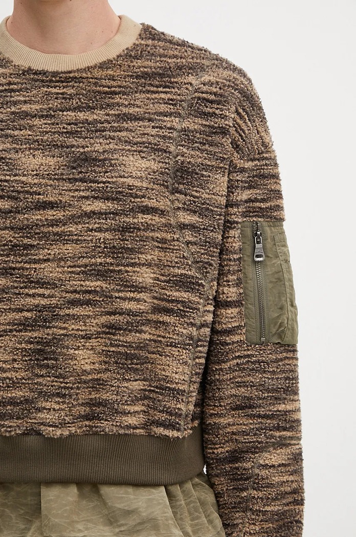 Andersson Bell jumper Layered Fleece Sweater green atb1171m