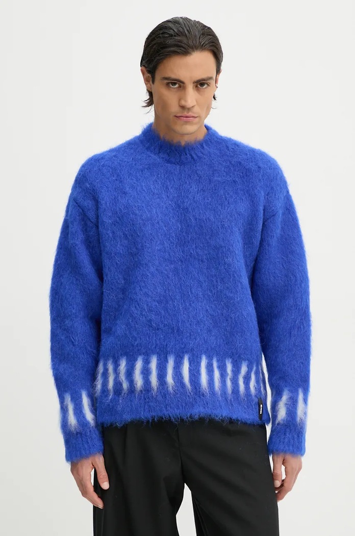 Sunnei Pulover de lana RTWXKNW005 albastru AW24
