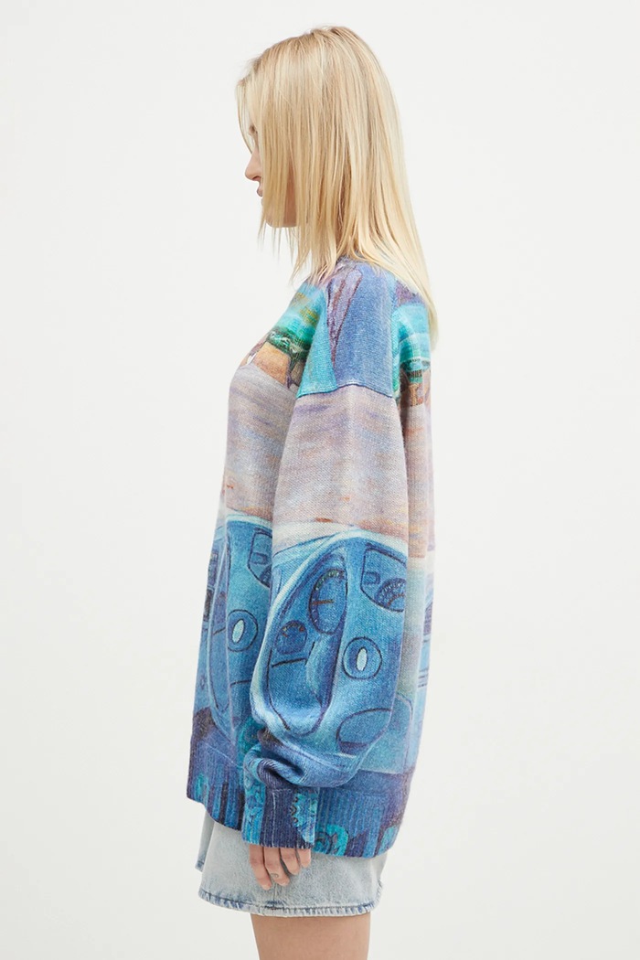 JW Anderson maglione in lana Printed Jumper blu KW1294.YN0373.835